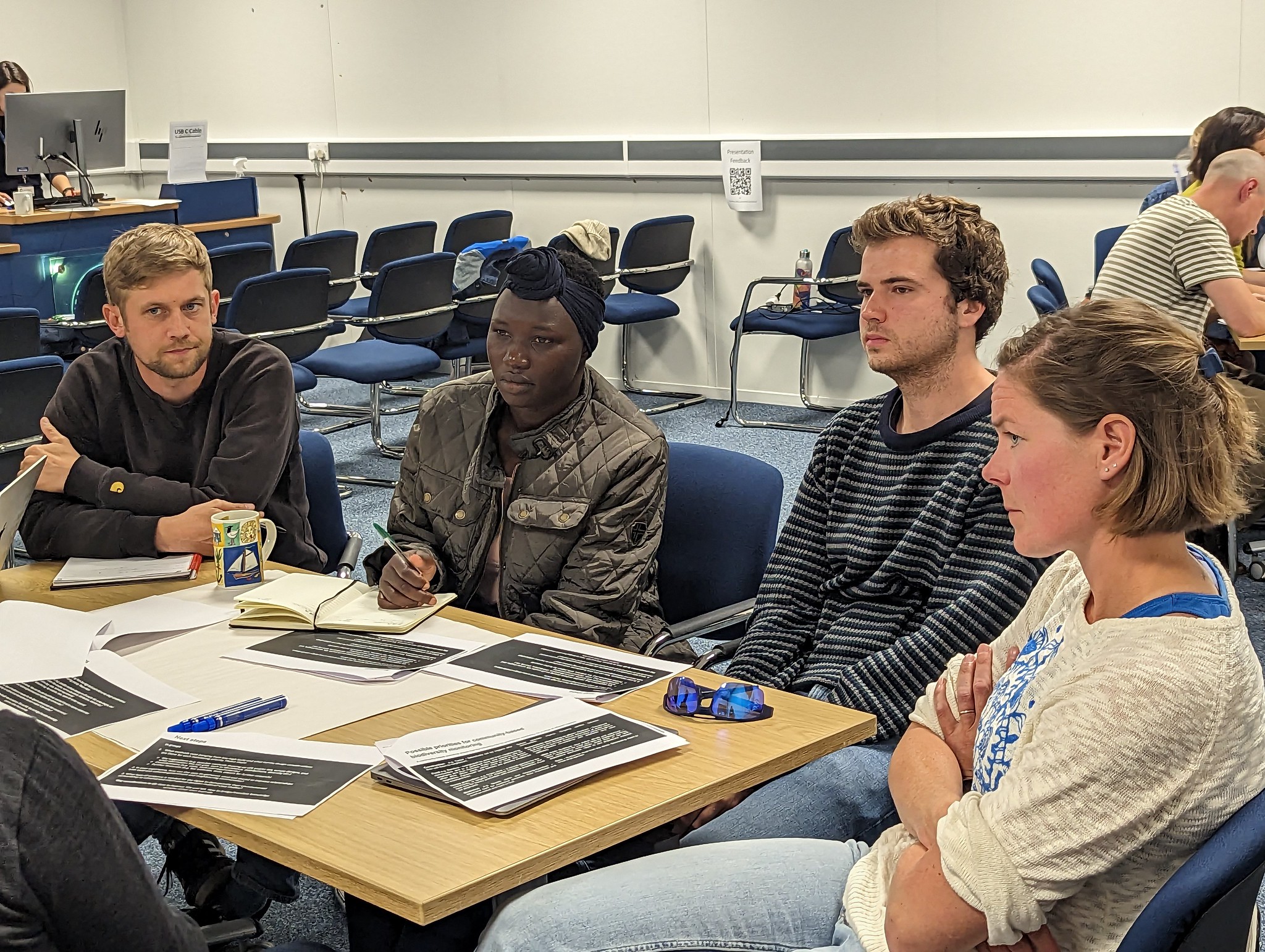 Phoebe Ndiema (CIPDP, Kenya ) and her group discuss biodiversity monitoring protocols