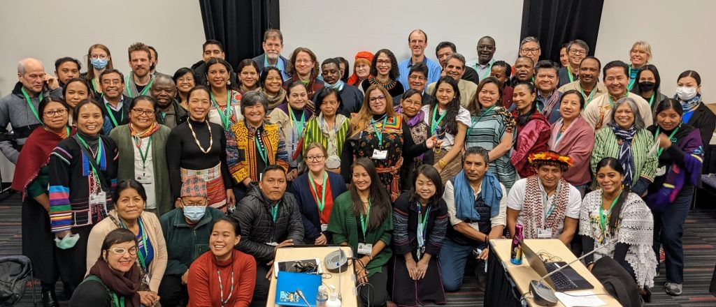 IIFB Indigenous caucus at COP15 in Montreal, Canada.