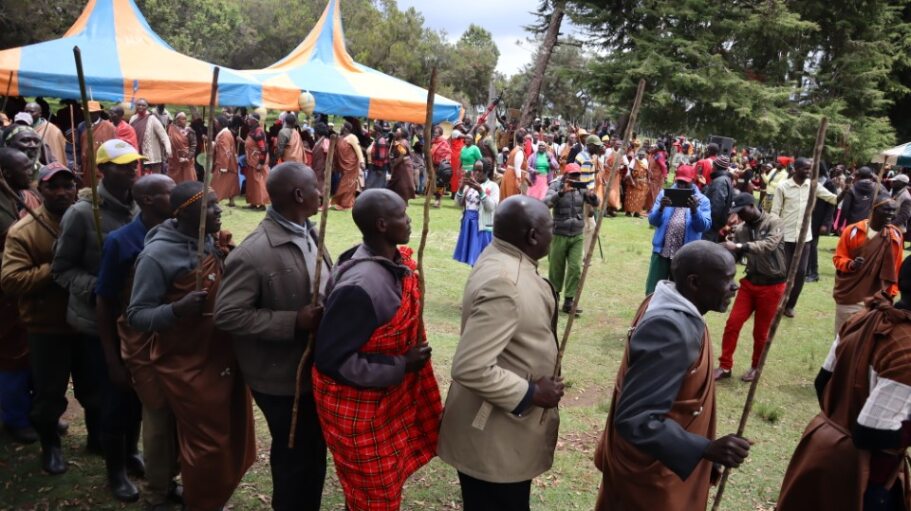 The Ogiek community of Mt.Elgon marking World Indigenous day 2023 with song and dance