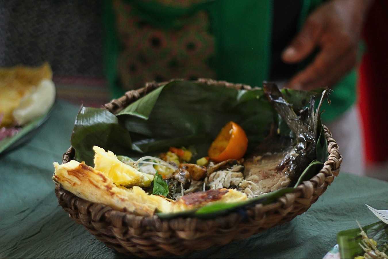 Una comida tradicional yanesha. Crédito: Sebastián Rodríguez.